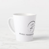 Russ Yeager Coaching Signature Logo Latte Mok (Linkerhoek)