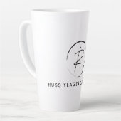 Russ Yeager Coaching Signature Logo Latte Mok (Linkerhoek)