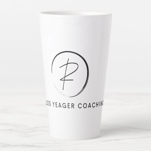 Russ Yeager Coaching Signature Logo Latte Mok (Voorkant)