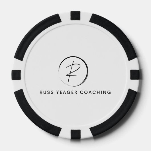 Russ Yeager Coaching Signature Logo Poker Chips (Voorkant)