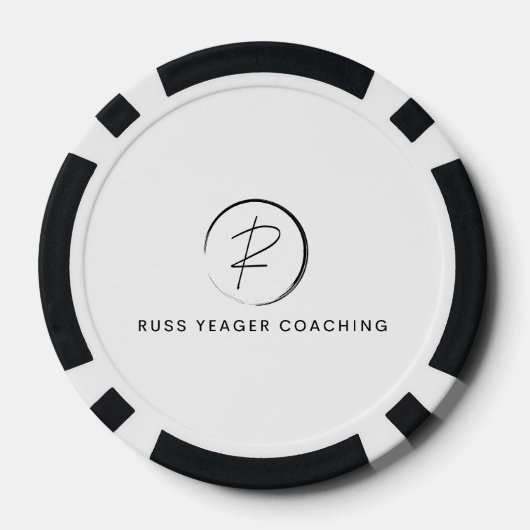 Russ Yeager Coaching Signature Logo Poker Chips (Achterkant)