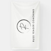 Russ Yeager Coaching Signature Logo Spandoek (Verticaal)
