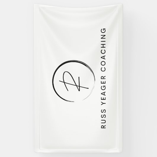 Russ Yeager Coaching Signature Logo Spandoek (Verticaal)