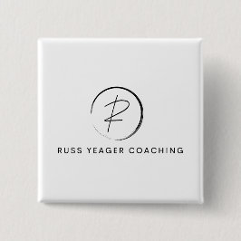 Russ Yeager Coaching Signature Logo Vierkante Button 5,1 Cm