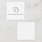 Russ Yeager Coaching Signature Logo Vierkante Visitekaartje (Voorkant / Achterkant)
