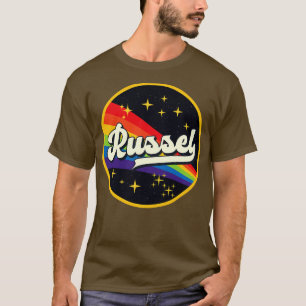 Russel regenboog in ruimte stijl t-shirt