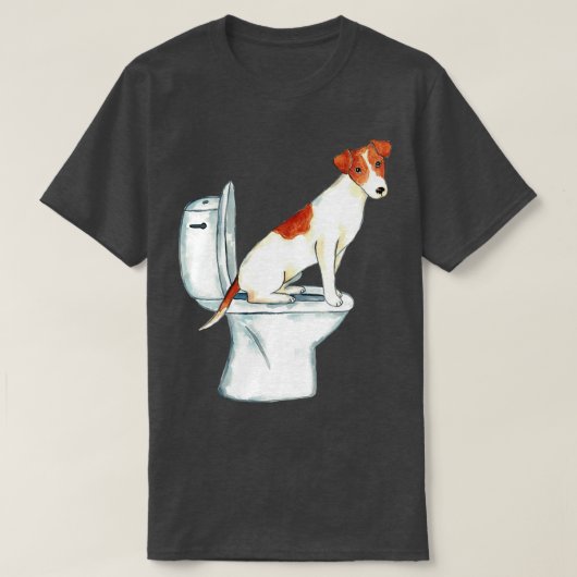 Russel terrier hondentoilet 1 t-shirt (Design voorkant)