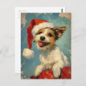 Russel Terrier Kerst Briefkaart (Voorkant / Achterkant)