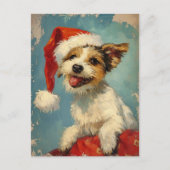 Russel Terrier Kerst Briefkaart (Voorkant)