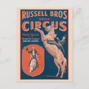 Russell Brothers Circus Poster. Briefkaart