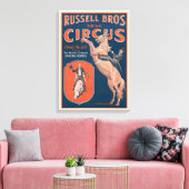 Russell Brothers Circus Poster. Canvas Afdruk (Insitu (Woonkamer))
