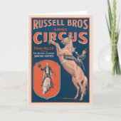  Russell Brothers Circus Poster. Kaart (Voorkant)