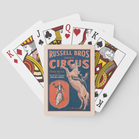  Russell Brothers Circus Poster. Pokerkaarten (Achterkant)