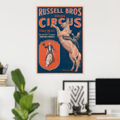 Russell Brothers Circus Poster. Poster (Thuiskantoor)