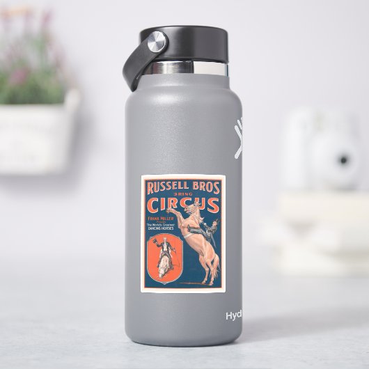  Russell Brothers Circus Poster. Sticker (HydroFlask)