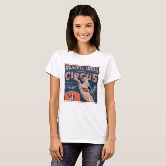  Russell Brothers Circus Poster. T-shirt (Voorkant volledig)