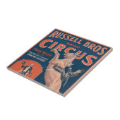  Russell Brothers Circus Poster. Tegeltje (Zijkant)