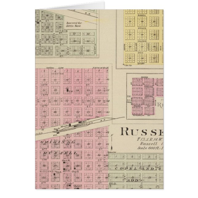 Russell, Bunker Hill, Leeson, Reeder, Kansas (Voorkant)
