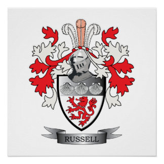 Russell Coat of Arms Perfect Poster