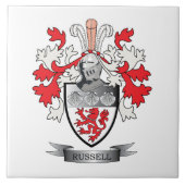 Russell Coat of Arms Tegeltje (Voorkant)