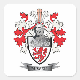 Russell Coat of Arms Vierkante Sticker