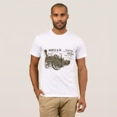 Russell en Co. Stoomtractie Motor boerderij 1889 T-shirt (Voorkant volledig)