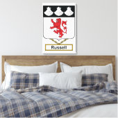Russell Family Crest Canvas Afdruk (Insitu (Slaapkamer))