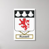 Russell Family Crest Canvas Afdruk (Voorkant)