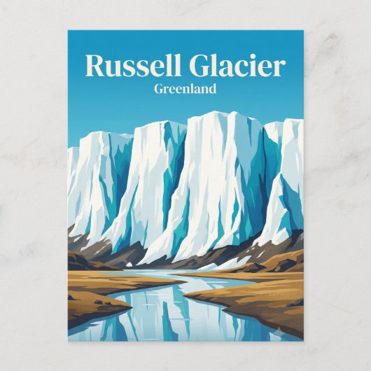 Russell-gletsjer Groenland Briefkaart (Voorkant)