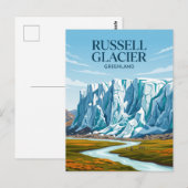 Russell Gletsjer Groenland Briefkaart (Voorkant / Achterkant)