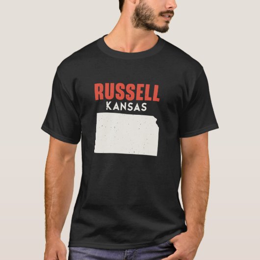 Russell Kansas Verenigde Staten Verenigde Staten R T-shirt (Voorkant)