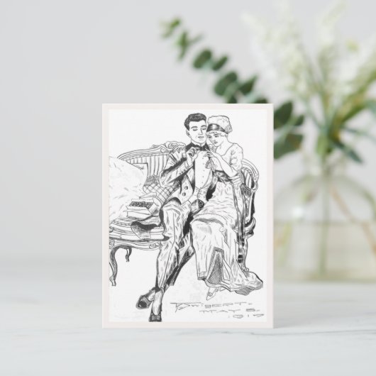 Russell L. Swigert 1917 voorstel art Briefkaart (Staand voorkant)