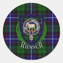Russell Schotse Clan Tartan & Wapen