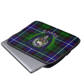 Russell Scottish Clan Tartan and Crest  Laptop Sleeve (Voorkant onderkant)