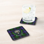 Russell Scottish Clan Tartan & Crest Bier Onderzetter (Rechterzijde)