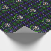 Russell Scottish Clan Tartan & Crest Cadeaupapier (Hoek)