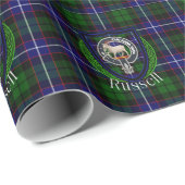 Russell Scottish Clan Tartan & Crest Cadeaupapier (Rol Hoek)