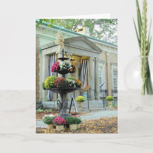 Russell Street Library in het najaar Kaart (Voorkant)