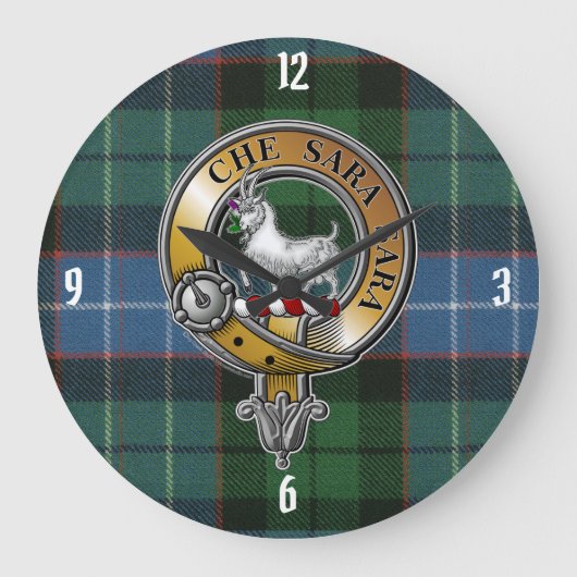 Russell Tartan & Badge Grote Klok (Voorkant)
