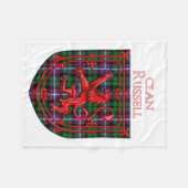 Russell Tartan Scottish Plaid Lion Rampant Fleece Deken (Voorkant (Horizontaal))