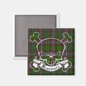 Russell Tartan Skull Magneet (Voorkant / Achterkant)