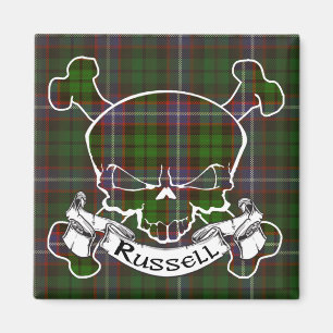 Russell Tartan Skull Magneet