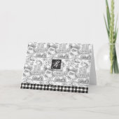 RUSSELL Terrier Black Toile - Hartelijk dank Bedankkaart (Achterkant)