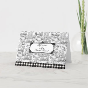 RUSSELL Terrier Black Toile - Hartelijk dank Bedankkaart