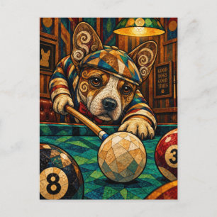 Russell Terrier, Geometrisch Mozaïek Briefkaart