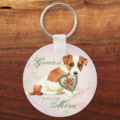 Russell Terrier Heart mama Sleutelhanger (Voorkant)