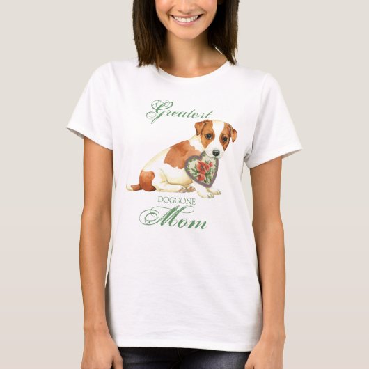 Russell Terrier Heart mama T-shirt (Voorkant)