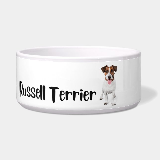 Russell Terrier - hondenras bowl Voerbakje (Voorkant)