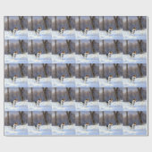 Russell Terrier Laat het sneeuwen Kerstmis Cadeaupapier (Vlak)