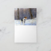 Russell Terrier Laat het sneeuwen Kerstmis Kaart (Binnen)